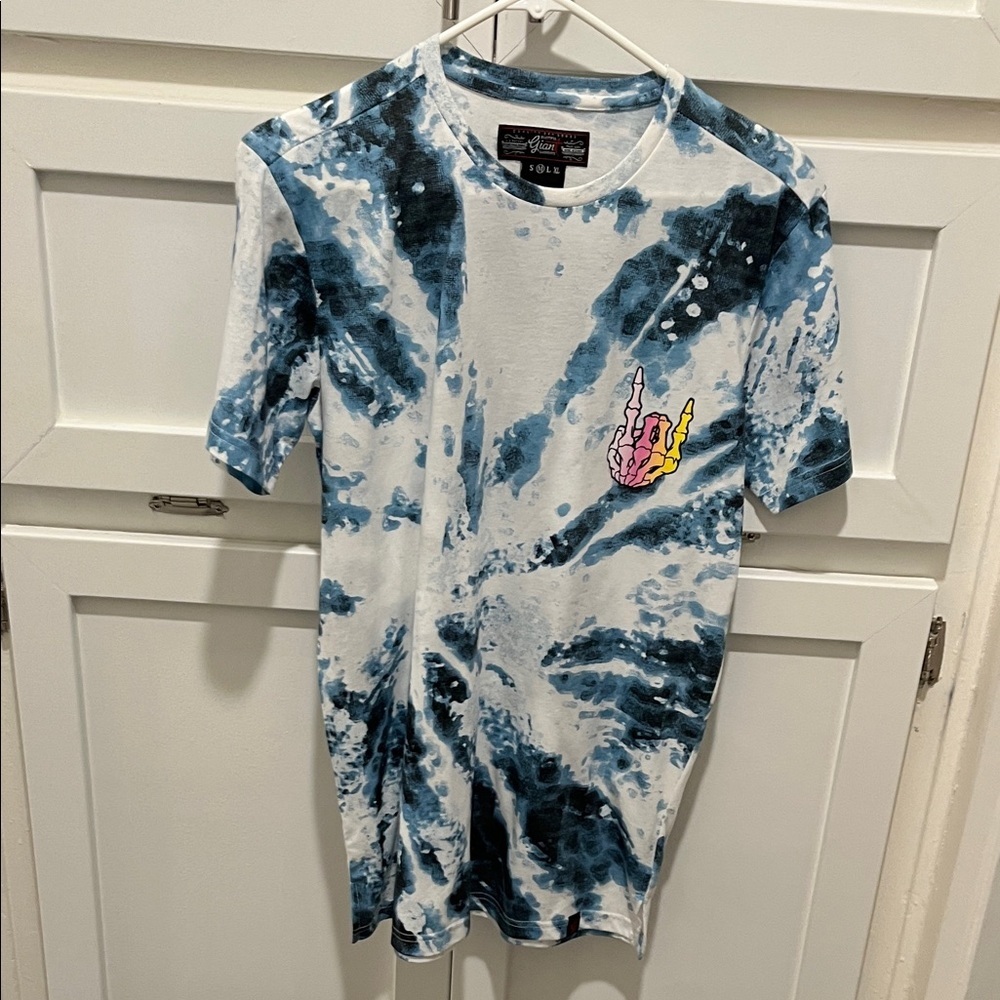 Nike Kids Blue and White Tie-Dye Tee